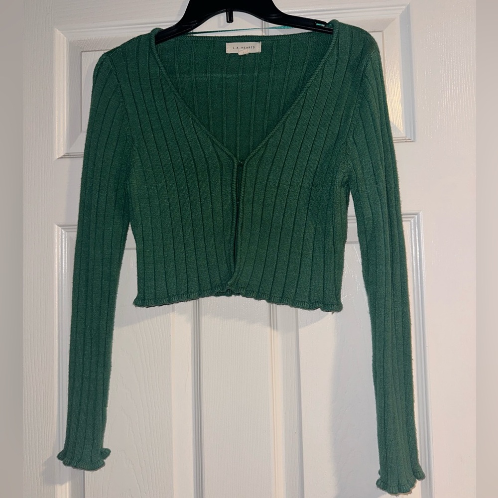 LA Hearts Green Long Sleeve
